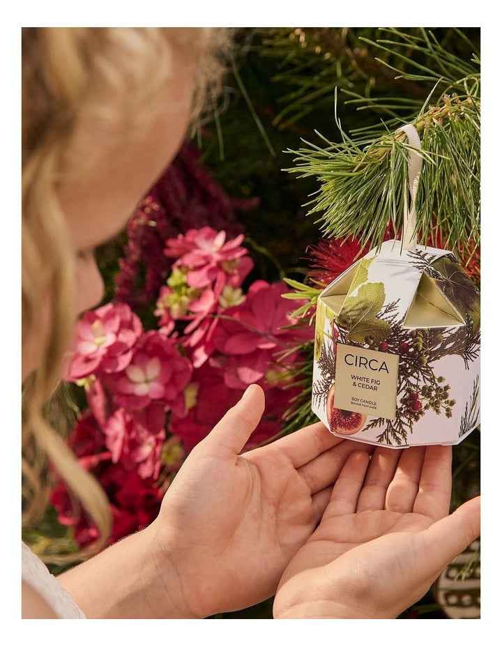 White Fig & Cedar Bauble Soy Candle 70g