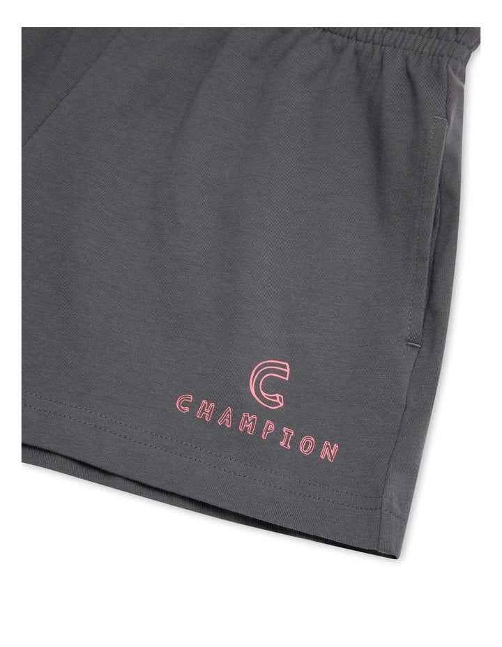 Graphic Jersey Short in Grey