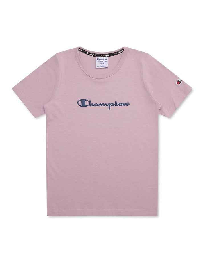 Puff Script Tee in Purple