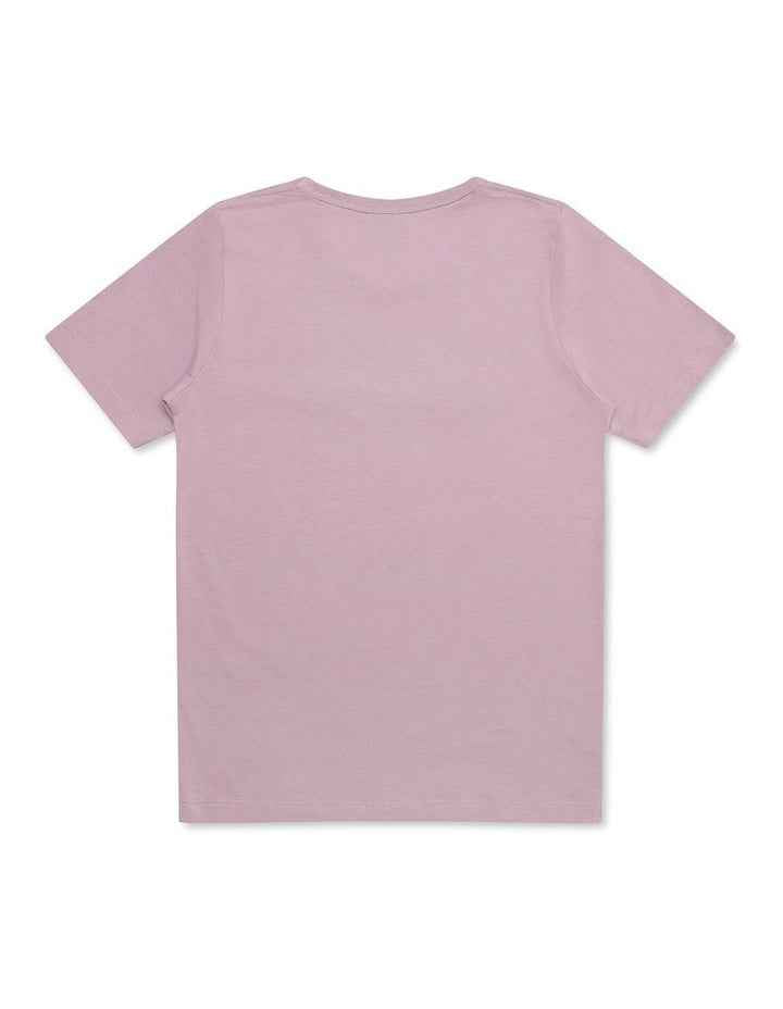 Puff Script Tee in Purple