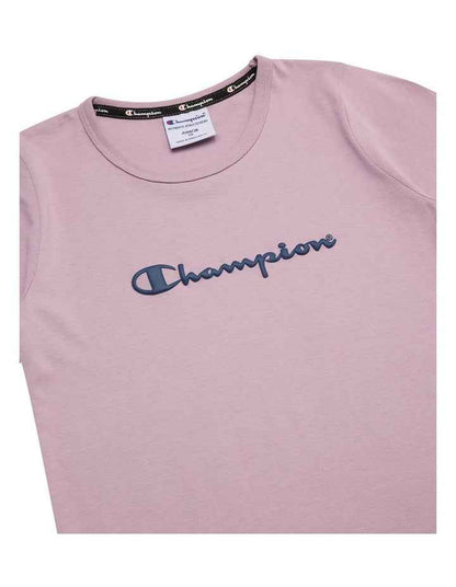 Puff Script Tee in Purple