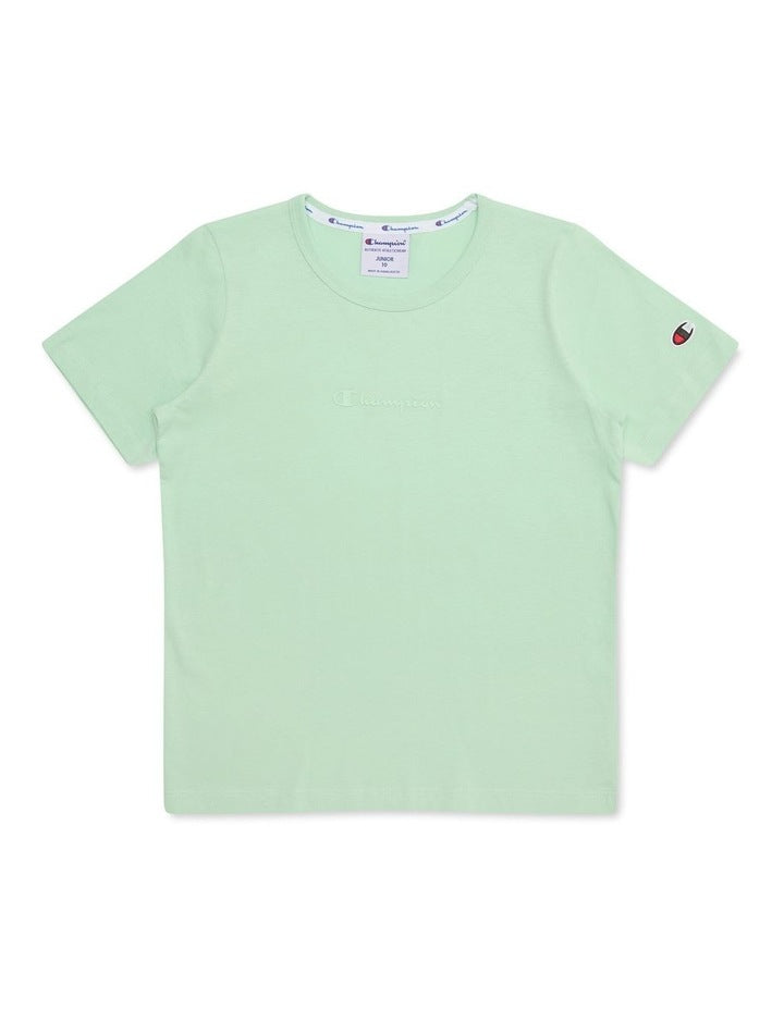 Tonal Script Tee in Green