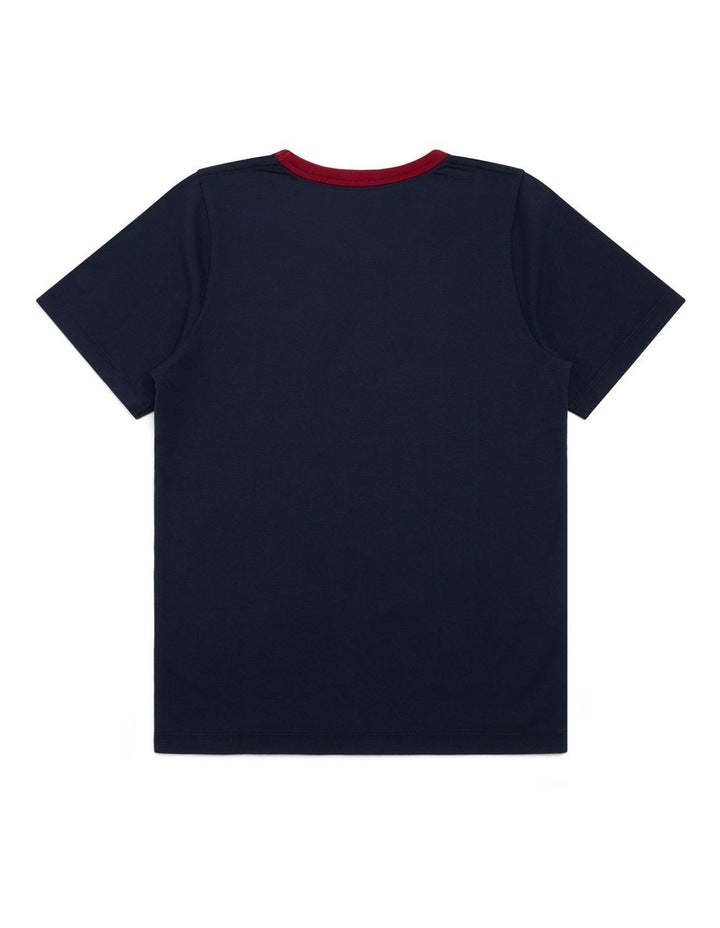 State Fair Ringer Tee in Navy