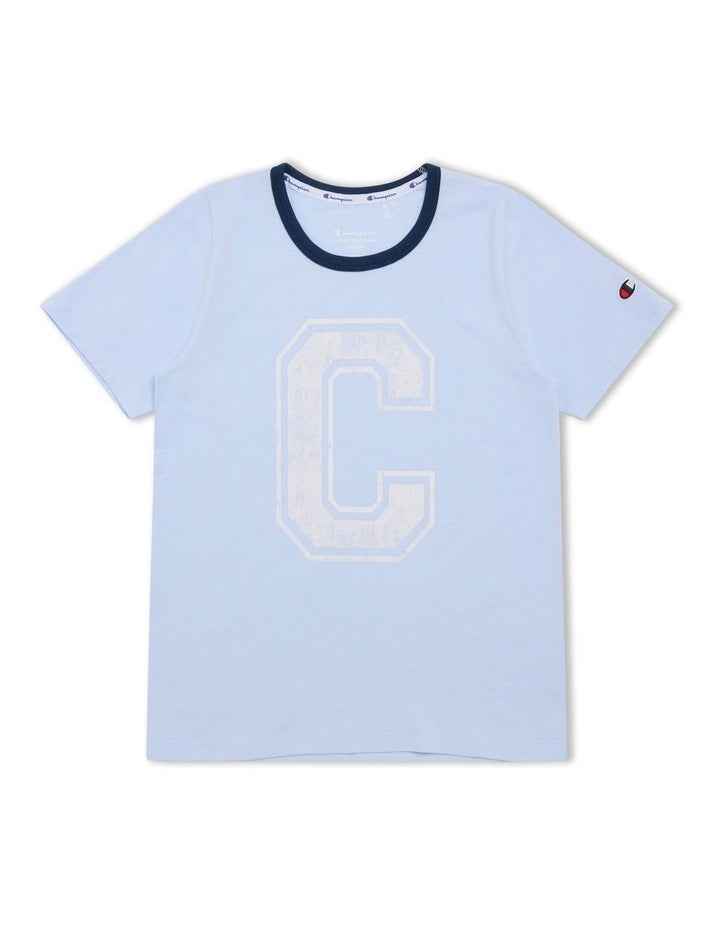 State Fair Graphic Ringer Tee in Blue