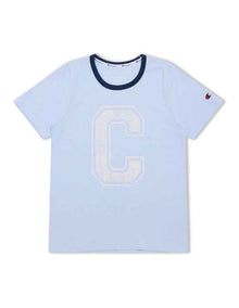 State Fair Graphic Ringer Tee in Blue