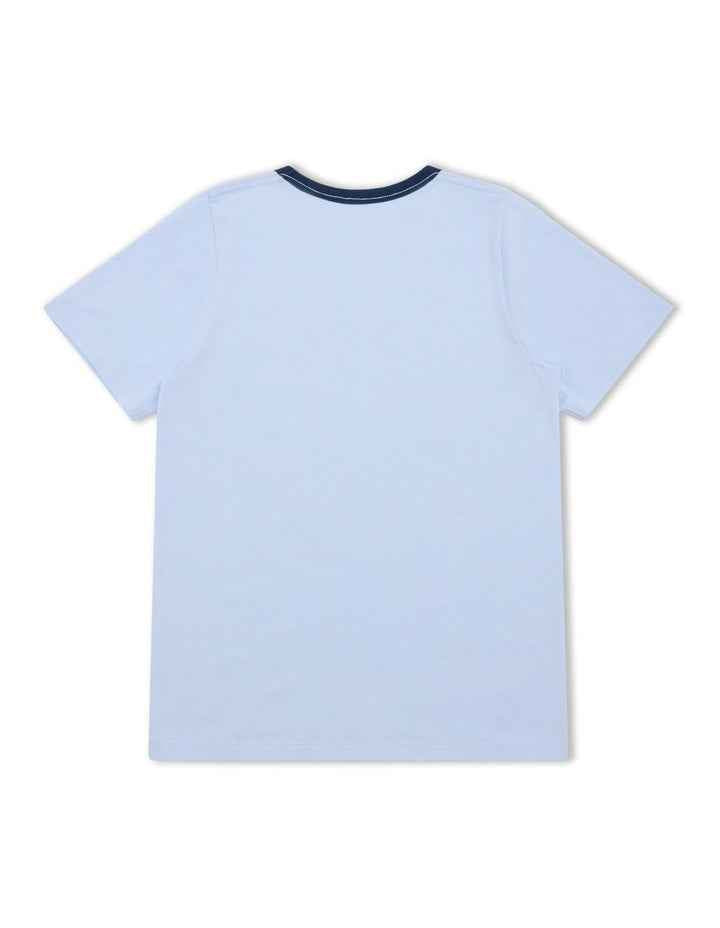 State Fair Graphic Ringer Tee in Blue