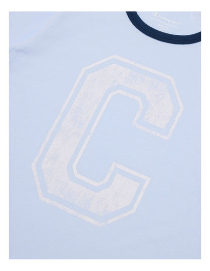 State Fair Graphic Ringer Tee in Blue