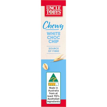 Uncle Tobys Muesli Bars Chewy White Choc Chip 6 pack