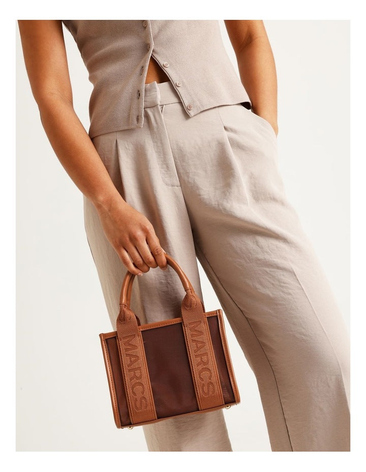 Barbados Mini Tote Bag in Brown