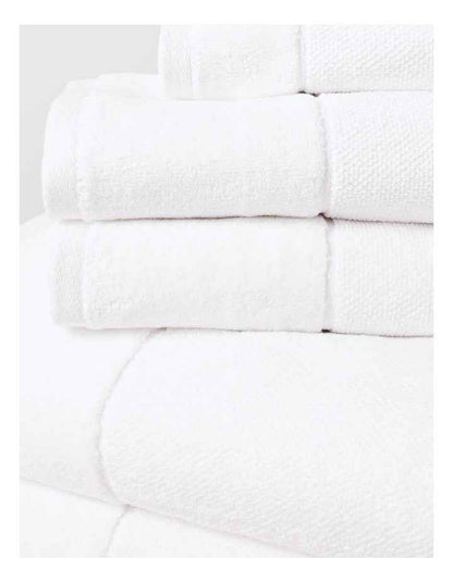 Velour Spa Towel Pack in White