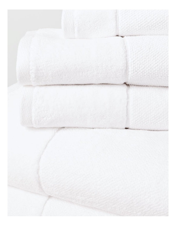 Velour Spa Towel Pack in White