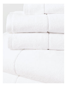 Velour Spa Towel Pack in White