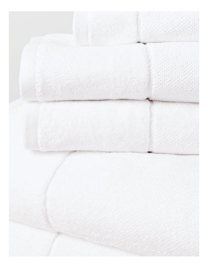 Velour Spa Towel Pack in White