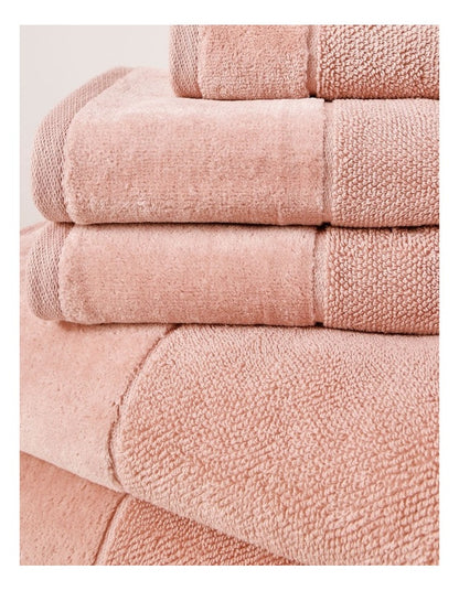 Velour Spa Towel Pack in Pink