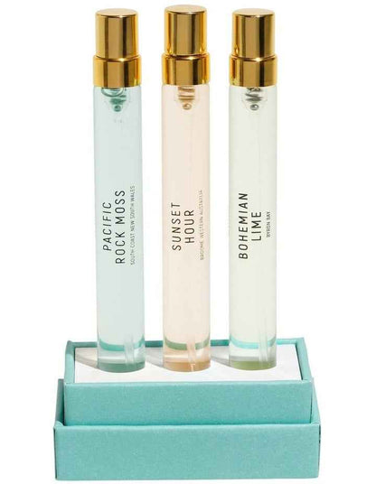 Sunset Hour, Bohemian Lime, Pacific Rock Moss Coast to Coast Trio Set (3x10ml)