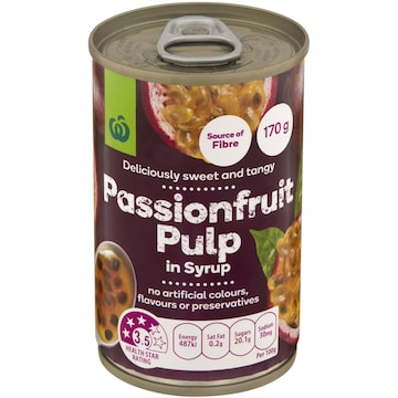 Woolworths Passionfruit Pulp Canned 170g