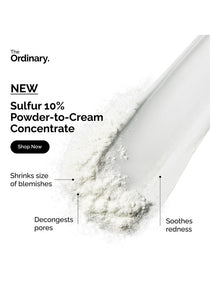Sulfur 10% Powder-to-Cream Concentrate Fast-Acting Spot Solution for Blemish-Prone Skin 5g