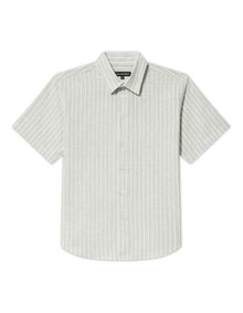 Short Sleeve Stripe Shirt Sage Green