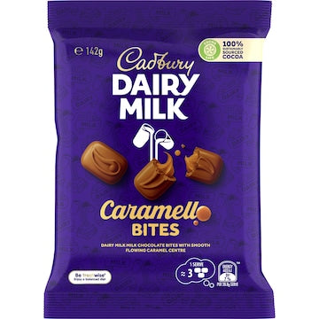 Cadbury Dairy Milk Chocolate Caramello Bites Snack & Share Bag 142g