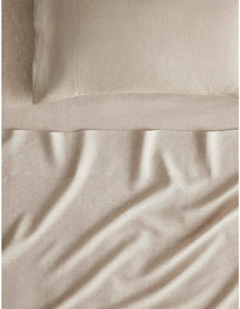 ABBOTSON KING FITTED SHEET IN FLAX