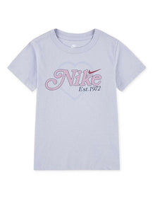 Varsity Prep Heart Tee in Grey