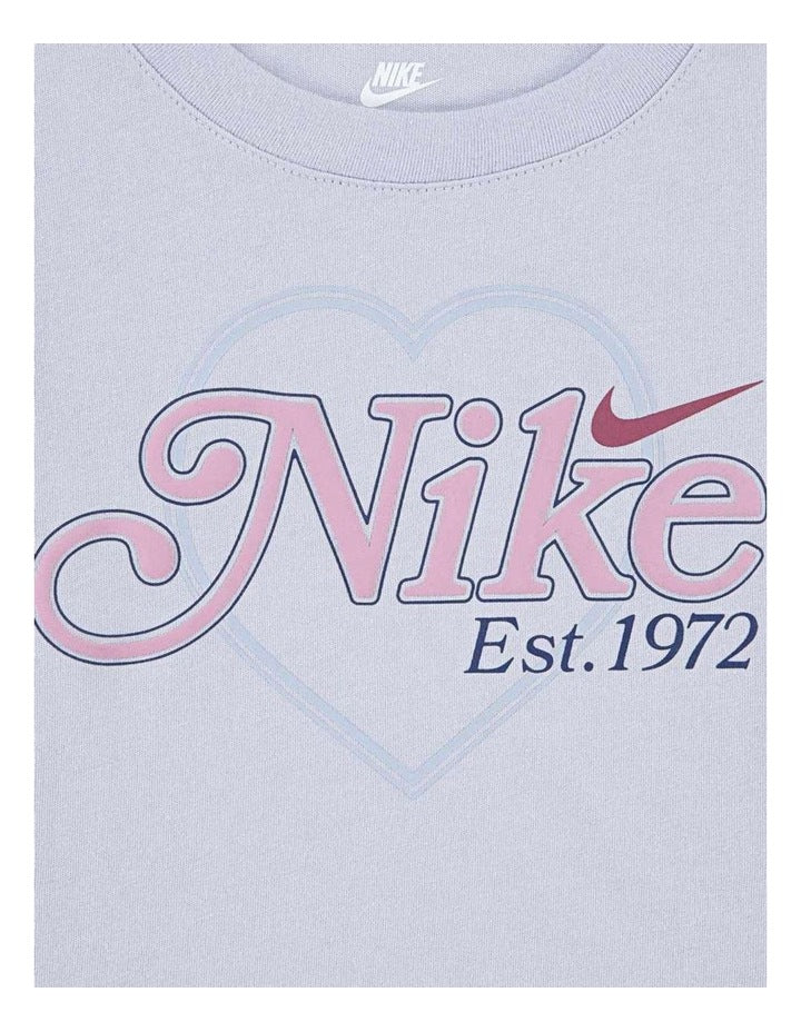 Varsity Prep Heart Tee in Grey