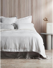 ABBOTSON KING TAILORED QUILT COVER IN WHITE