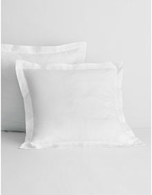 ABBOTSON EUROPEAN PILLOWCASE IN WHITE