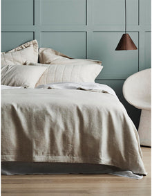 ABBOTSON EUROPEAN PILLOWCASE IN FLAX