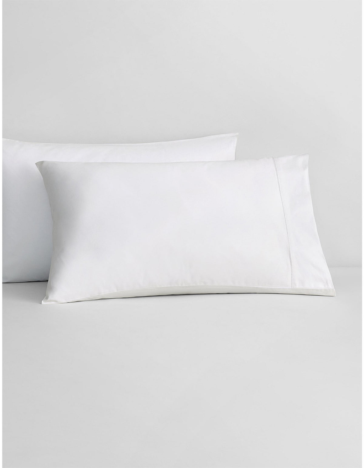 1000TC COTTON SATEEN PILLOWCASE PAIR IN SNOW