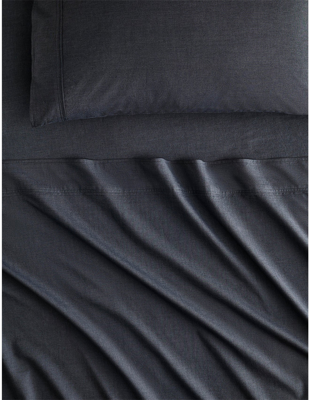 REILLY KING SINGLE SHEET SET IN CARBON