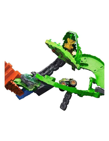 Monster Trucks Sharks vs. Dinos Dragon Destruction Playset