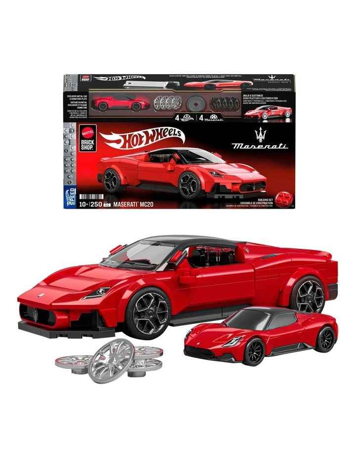 Mattel Brick Shop Maserati MC20 Building Toy Kit