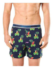 Cocktail Bar Loose Fit Knit Boxershort in Blue