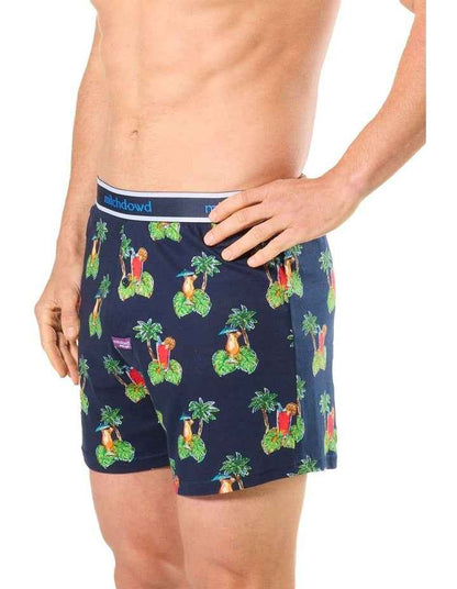 Cocktail Bar Loose Fit Knit Boxershort in Blue