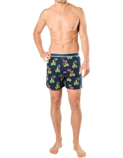 Cocktail Bar Loose Fit Knit Boxershort in Blue