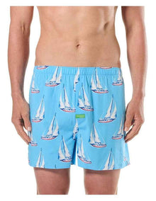 Sailing Bamboo Boxer Short in Blue