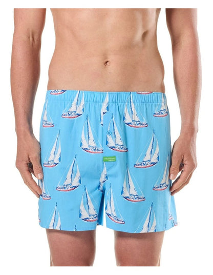 Sailing Bamboo Boxer Short in Blue