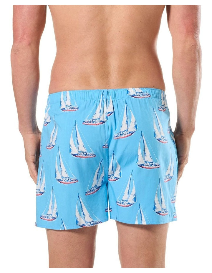 Sailing Bamboo Boxer Short in Blue