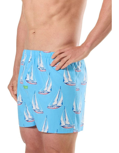Sailing Bamboo Boxer Short in Blue