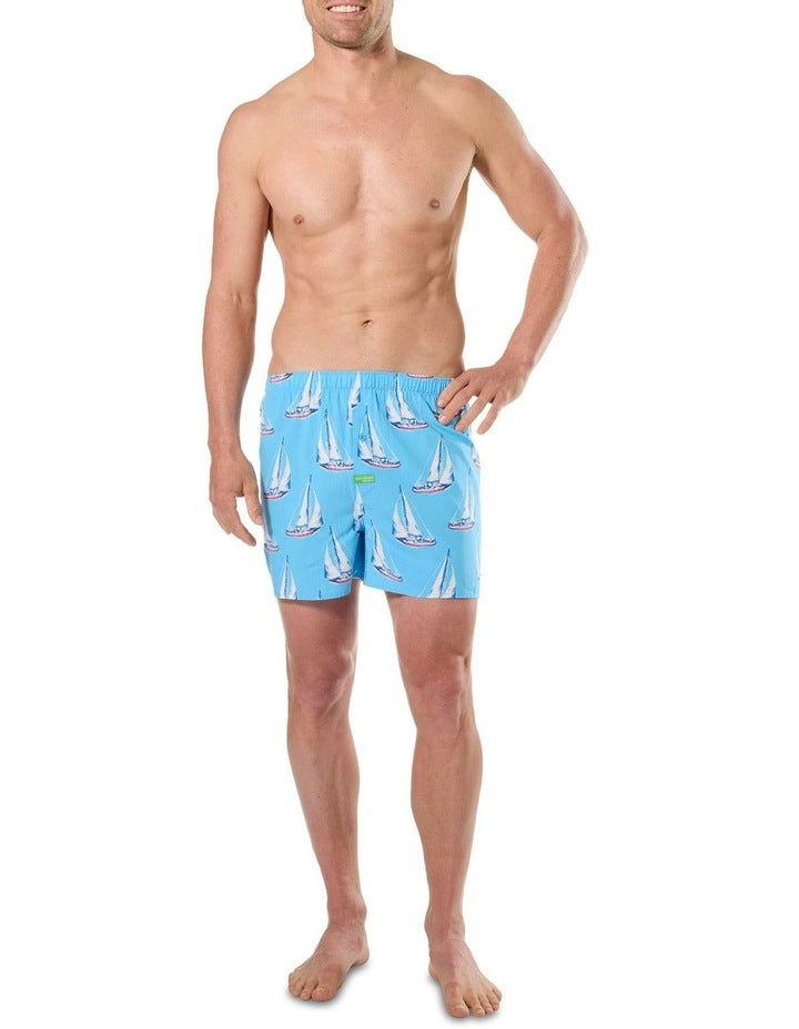 Sailing Bamboo Boxer Short in Blue