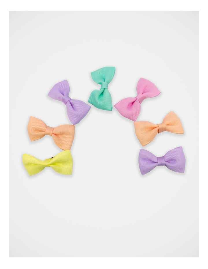 Grosgrain Bow Hairclip 7Pack in Pastel
