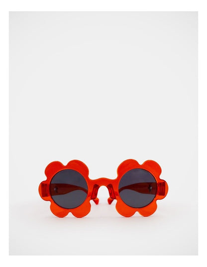 Flower Shaped Sunglasses in Red