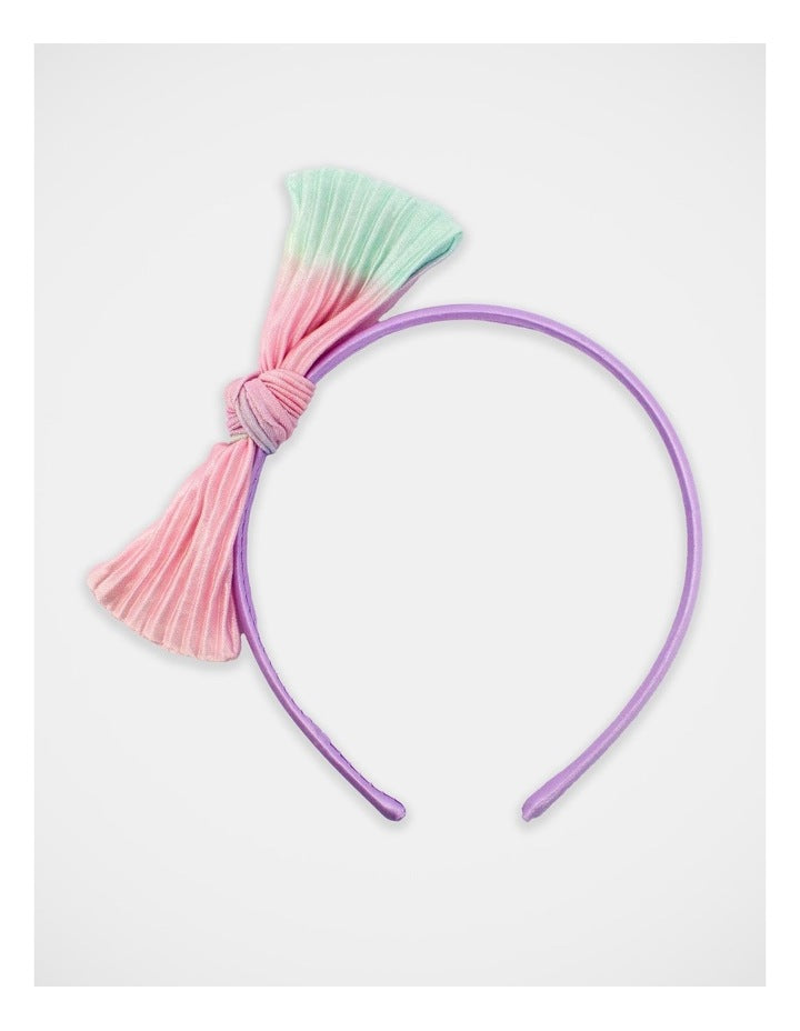 Bow Satin Aliceband in Multi