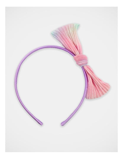 Bow Satin Aliceband in Multi