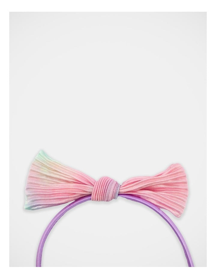 Bow Satin Aliceband in Multi