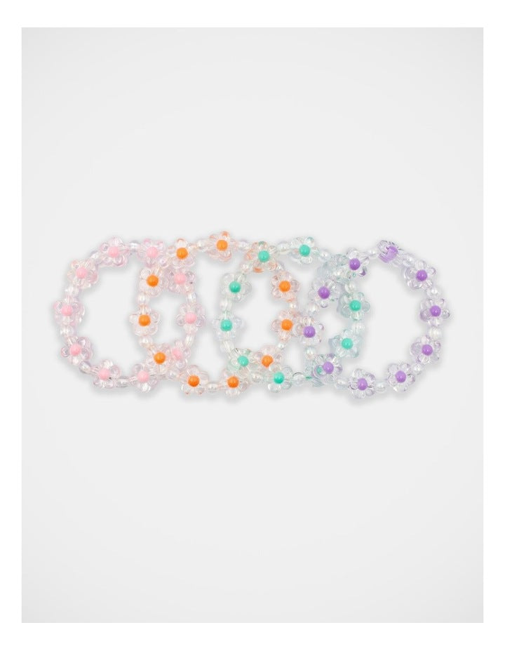 Flower Bracelet 4 Pack in Multi