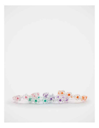 Flower Bracelet 4 Pack in Multi