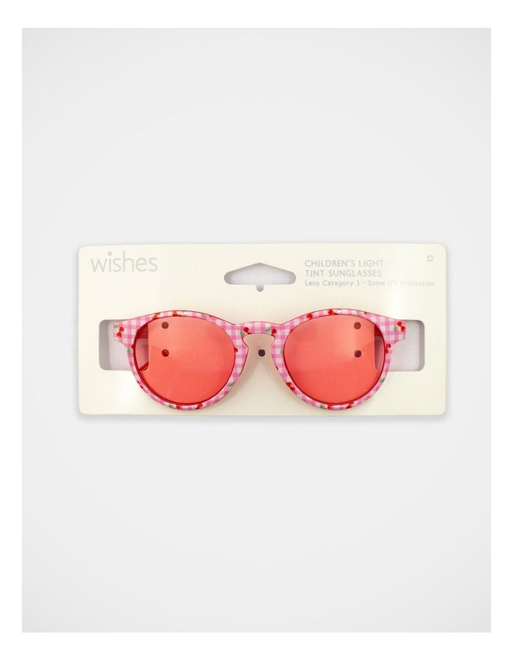 Gingham Cherry Fashion Glasses in Multi