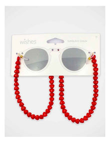 Heart Sunglass Chain in Red